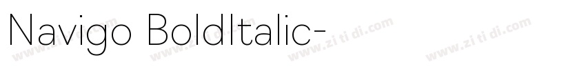 Navigo BoldItalic字体转换